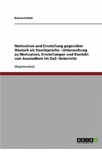 Motivation und Einstellung gegenüber Deutsch als Zweitsprache