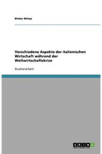 Verschiedene Aspekte der italienischen Wirtschaft während der Weltwirtschaftskrise