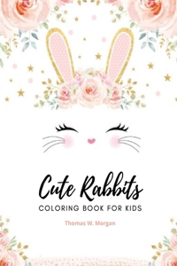 Cute rabbits coloring book for kids