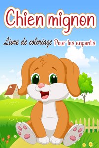 Chien mignon  Livre de coloriage  Pour les enfants