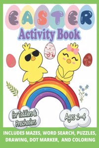 Funny & Happy Easter Coloring and Activity Book for Toddlers and Preschoolers Gift