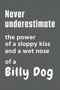 Never underestimate the power of a sloppy kiss and a wet nose of a Billy Dog