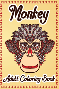 Monkey Adult Coloring Book