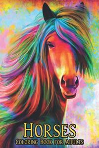 Horses Coloring Book for Adults