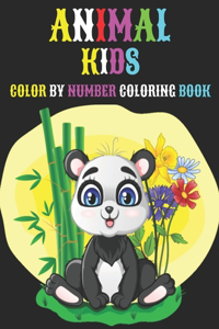 Animal Kids Color By Number Coloring Book