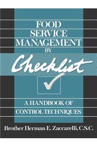 Food Service Management by Checklist