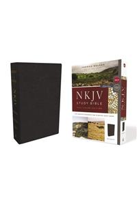 NKJV Study Bible, Imitation Leather, Black, Full-Color, Comfort Print