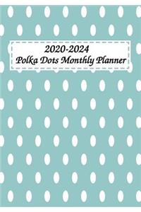 2020-2024 Polka Dots Monthly Planner