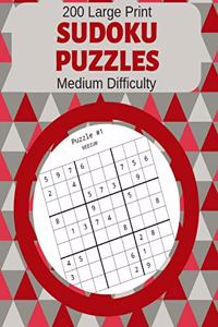 200 Large Print Sudoku Puzzles Medium Difficulty
