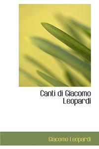 Canti Di Giacomo Leopardi