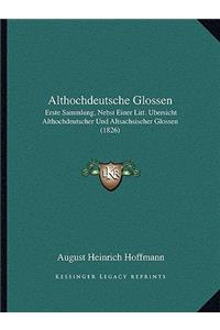 Althochdeutsche Glossen