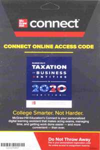 Connect Access Card for McGraw-Hill's Taxation of Business Entities 2020 Edition