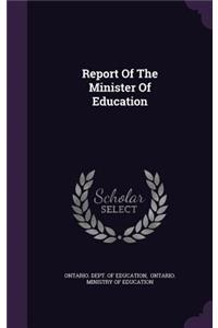 Report Of The Minister Of Education