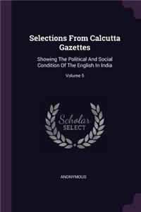 Selections From Calcutta Gazettes
