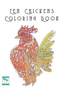 Zen Chickens Adult Coloring Book