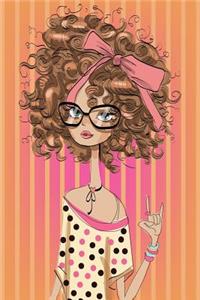 Retro Girl Paris Curls Journal