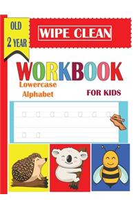 wipe clean workbook Lowercase Alphabet for kids old 2 year