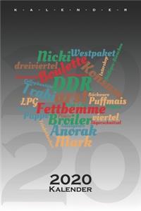 DDR Wörter Kalender 2020