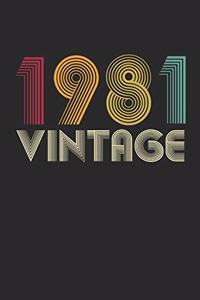 Vintage notebook paper 1981 Birthday 39th Gift