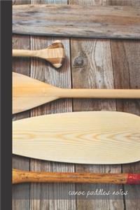 canoe paddles notes