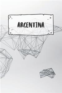 Argentina: Dotted Travel Diary Notebook or Journey Dotted Grid Journal - Holiday Trip Pocketbook for Men and Women with Dots