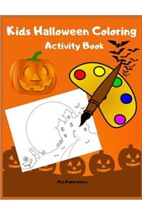 Kids Halloween Coloring Activity Book