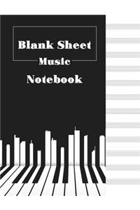 Blank Sheet Music Notebook: Standard Manuscript Paper. Music Manuscript Paper . Songwriting of Staff Paper Musicians Notebook 12 Staves per Page. Songbook Journal for Piano, Gu