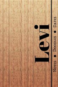 Manly Masculine Notebook with Personalized Monogram Levi