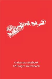 christmas notebook 120 pages sketchbook
