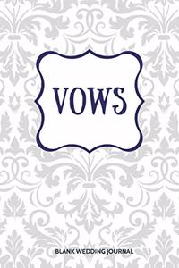Vows Small Size Blank Journal-Wedding Vow Keepsake-5.5