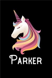 Parker: Personalized Custom Name Unicorn Themed Monthly 2020 Planner (Calendar, To Do List, Monthly Budget, Grocery List, Yearly Financial Goals) Gift for G