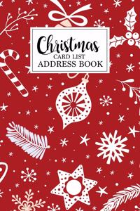 Christmas card list address book