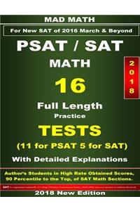 2018 PSAT-SAT Math 16 Tests