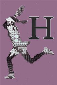 H Monogram Initial Tennis Journal