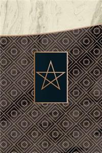 Monogram Pentagram (Neopaganism) Notebook