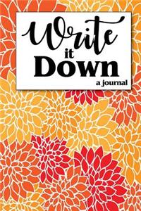 Write It Down a Journal