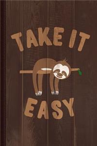 Take It Easy Sloth Journal Notebook