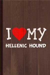 I Love My Hellenic Hound Dog Breed Journal Notebook