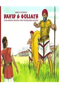 Bible Stories David & Goliath Coloring Book For Toddlers & Kids