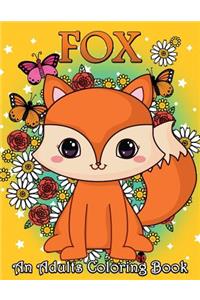 Fox an Adults Coloring Book