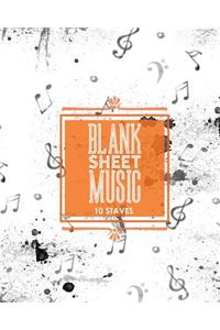 Blank Sheet Music - 10 Staves