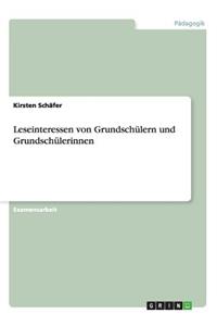 Leseinteressen von Grundschülern und Grundschülerinnen