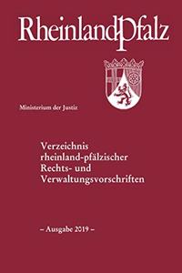 Verzeichnis Rheinland-Pfalzischer Rechts- Und Verwaltungsvorschriften