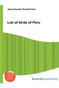 List of Birds of Peru