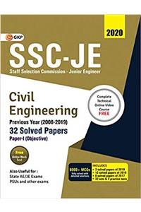 SSC JE 2020 : Civil Engineering - Previous Years Solved Papers (2008-19)