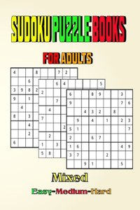 Sudoku Puzzle Books for Adults Mixed Easy Medium Hard