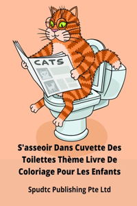 S'asseoir Dans Cuvette Des Toilettes Thème Livre De Coloriage Pour Les Enfants