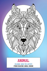 Coloring Book for Artists - Animal - Stress Relieving Animal Designs