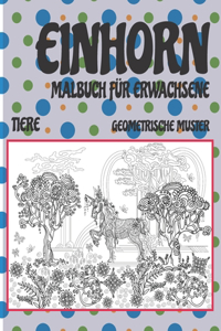 Malbuch für Erwachsene - Geometrische Muster - Tiere - Einhorn
