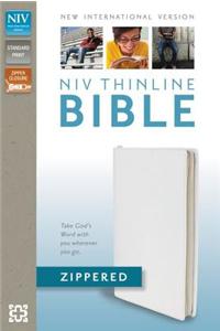 Thinline Bible-NIV-Zippered: New International Version, Thinline, White Bonded Leather, Zipper Closure